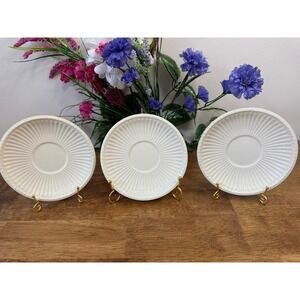 Vintage Wedgwood Edme Etruria Creamware Tea Saucers‎ England Set 3 Replacement